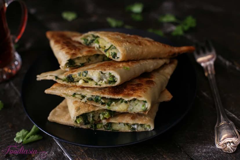 Afghan Bolani - Potato and Green Onion Stuffed Flatbread