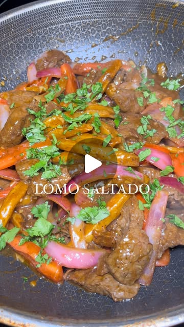 Peruvian Lomo Saltado (beef stir-fry with aji amarillo)