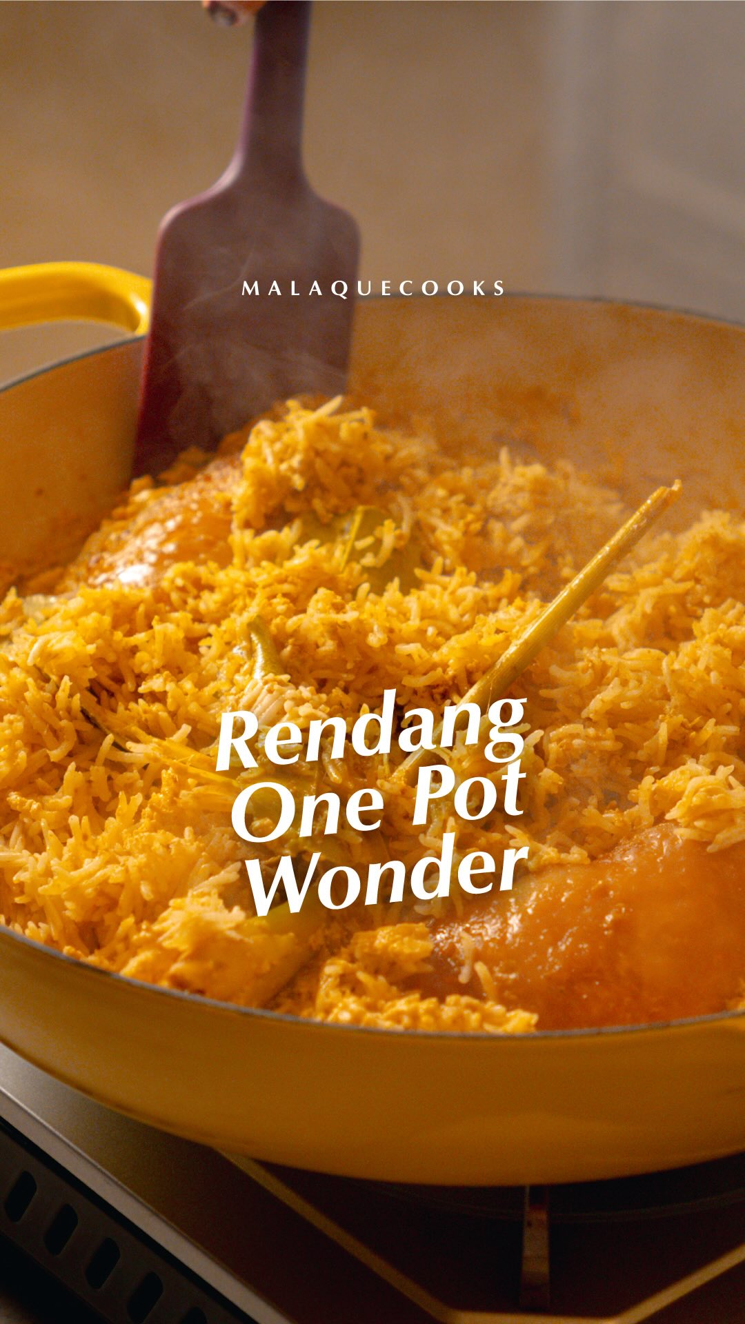 One-Pot Nasi Rendang with Rendang Paste Chicken