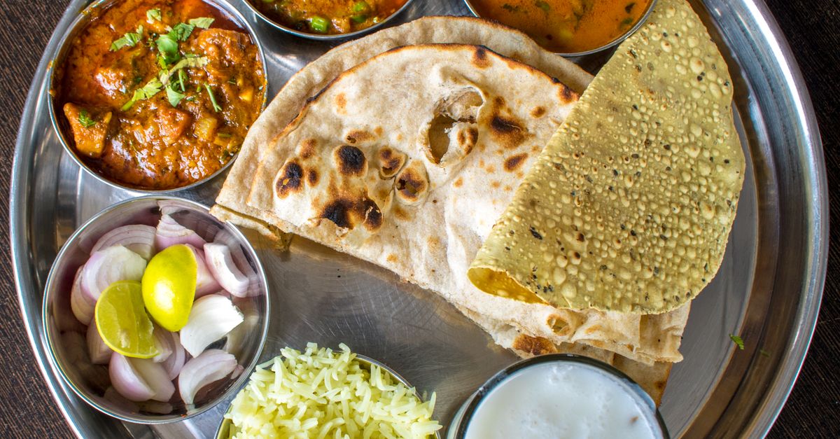 Rajasthani Gatte Ki Sabzi with Millet Roti