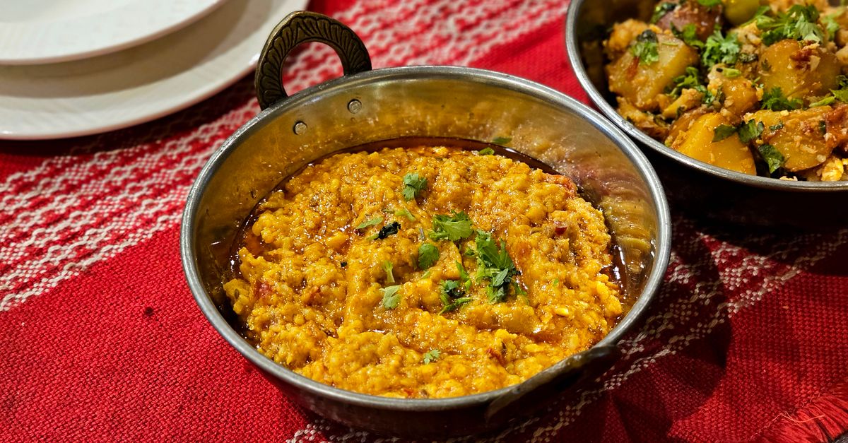 Spiced Red Lentil Dal with Cumin-Tempered Oil and Basmati Rice