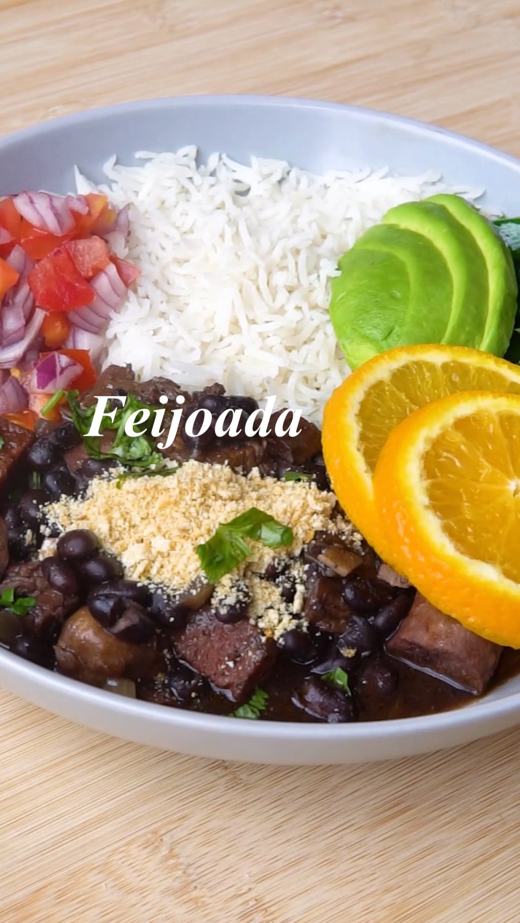 Vegan Brazilian Feijoada with Farofa