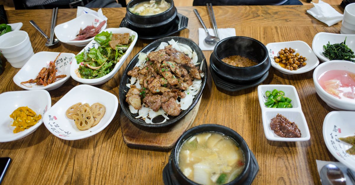 Korean Vegetable Doenjang Jjigae with Tofu & Mushrooms