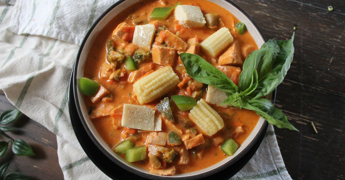 Thai Red Curry Tofu with Tenderstem Broccoli