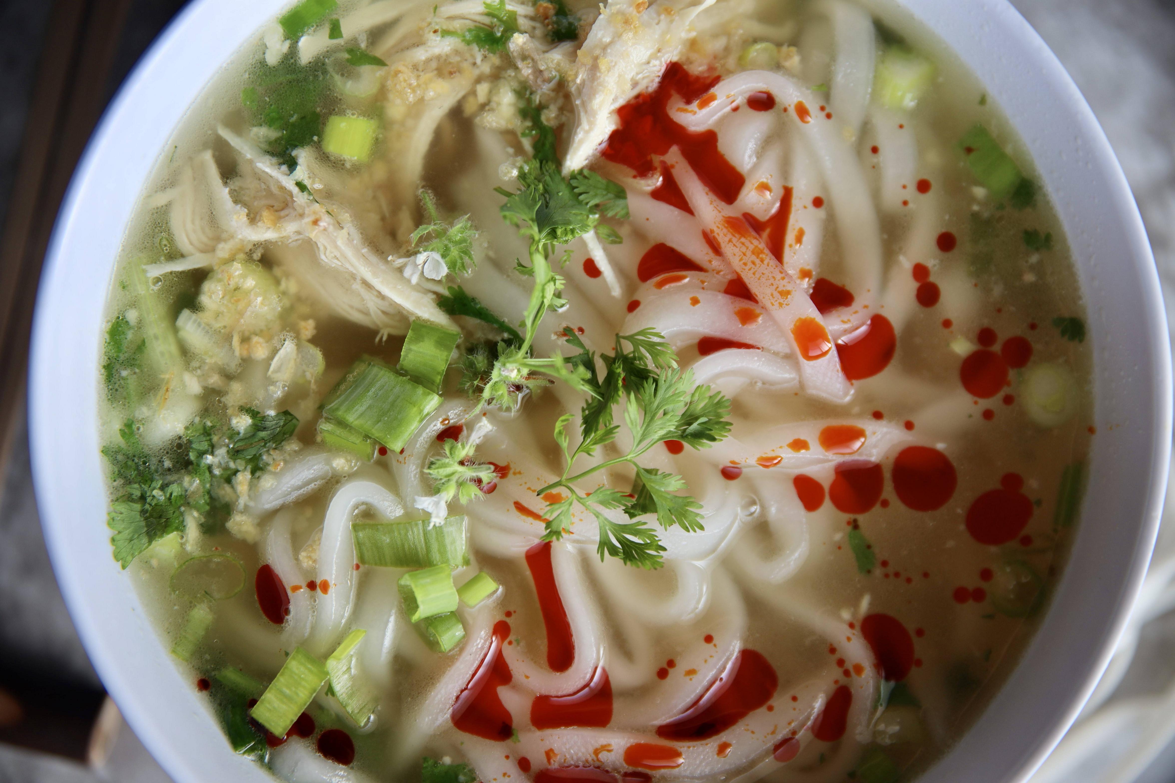 Khao Piak Sen (Lao Chicken Noodle Soup)