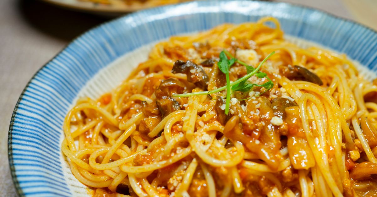 Pasta all'Arrabbiata with Crispy Breadcrumbs