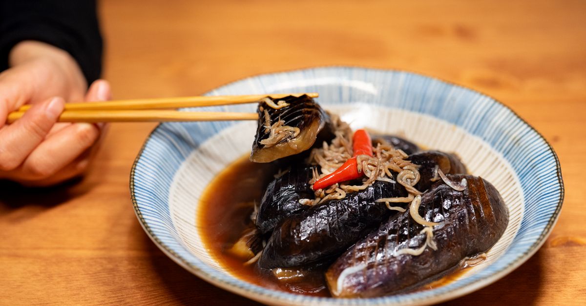 Sichuan Braised Aubergine with Jasmine Rice