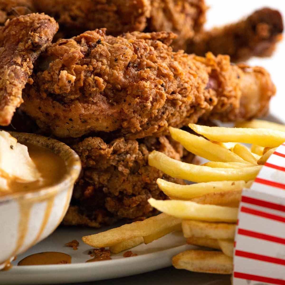 Fried Chicken - ultra craggy crispy crust!