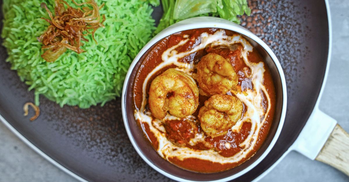 Coconut Prawn Curry with Spinach