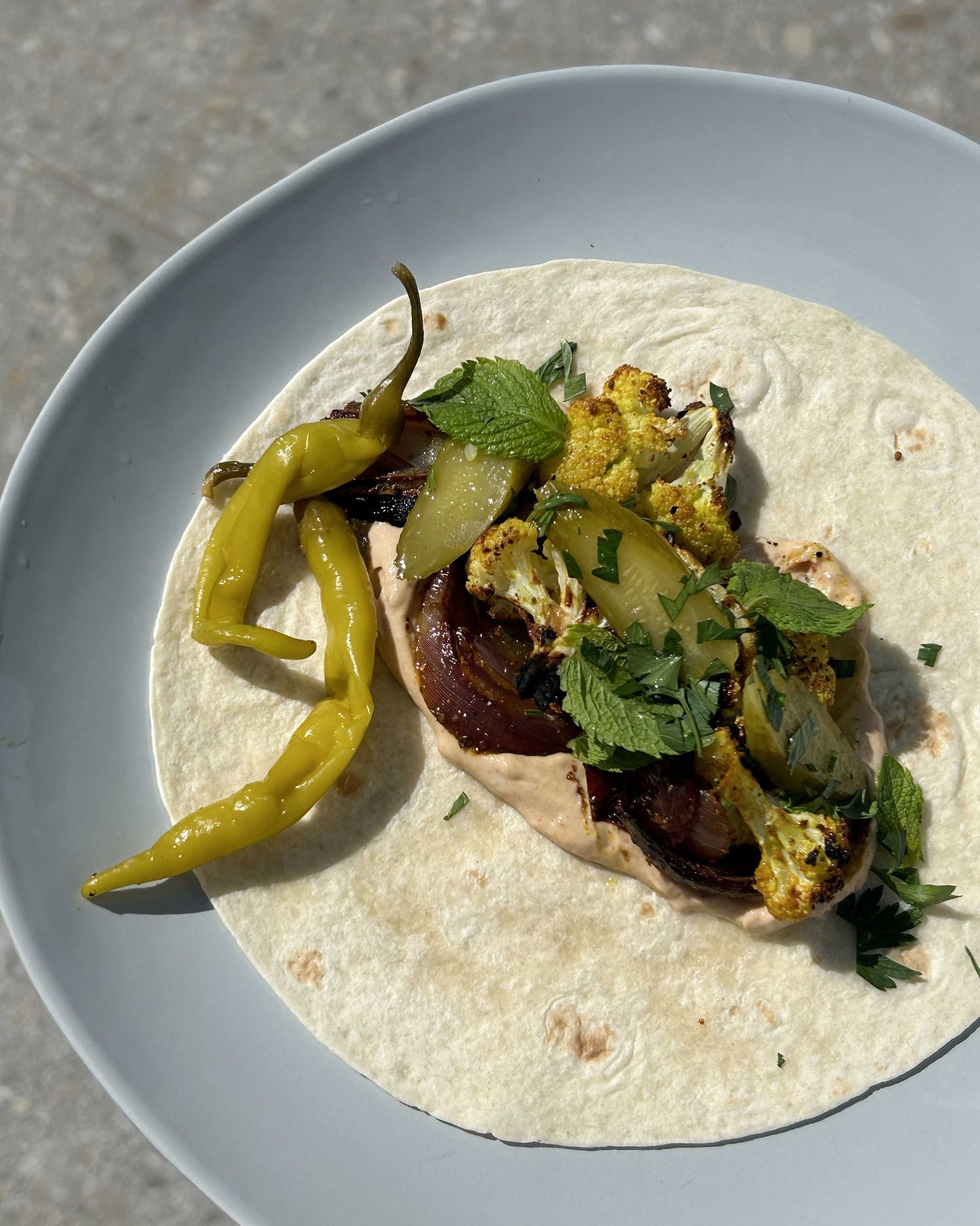 Roasted Cauliflower Shawarma