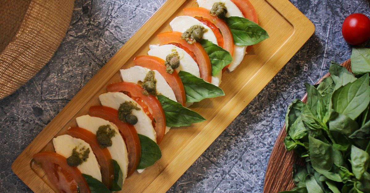 Italian Caprese Caesar Caesar-ish Bean & Halloumi Salad