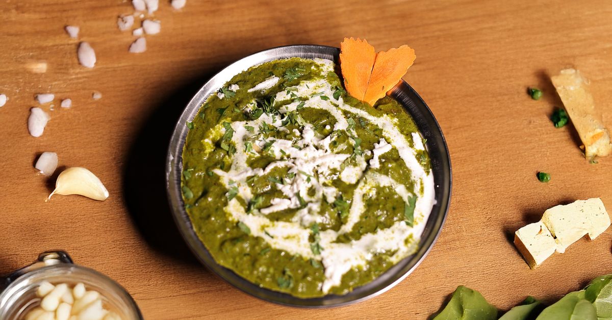 Indian Spinach and Paneer Curry with Cumin Rice