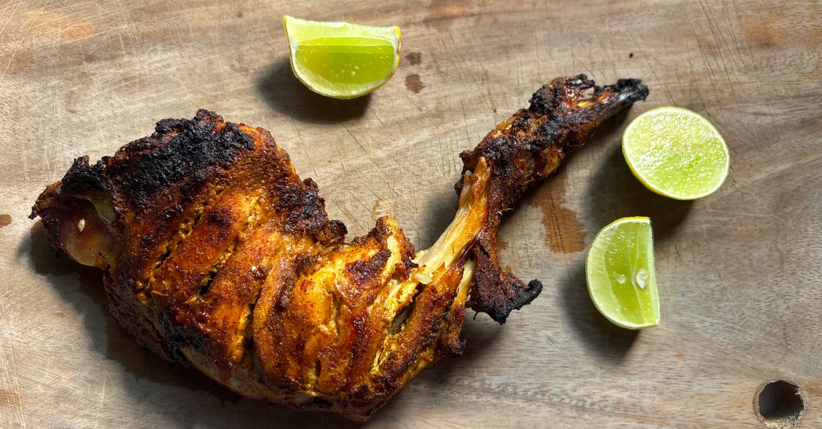 Indian Spiced Chicken with Turmeric Rice and Charred Broccoli