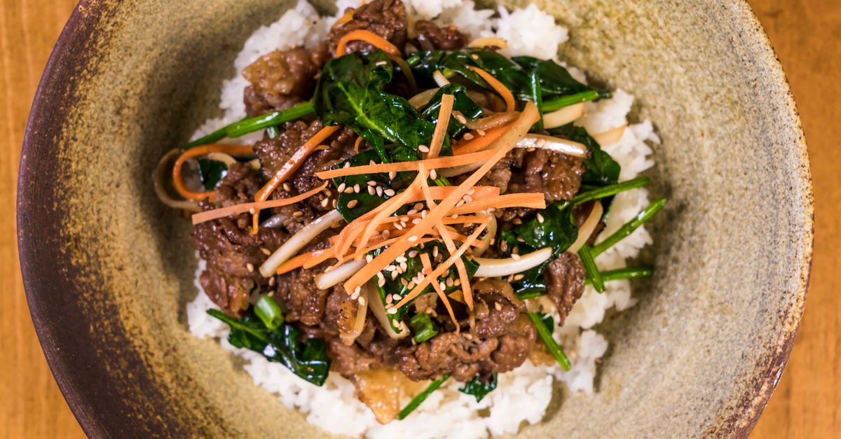 Korean Beef Bulgogi Bowls with Pickled Vegetables