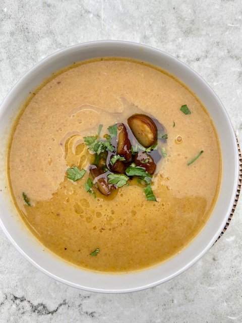 Balkabaklı Kestaneli Çorba (Pumpkin and Chestnut Soup)