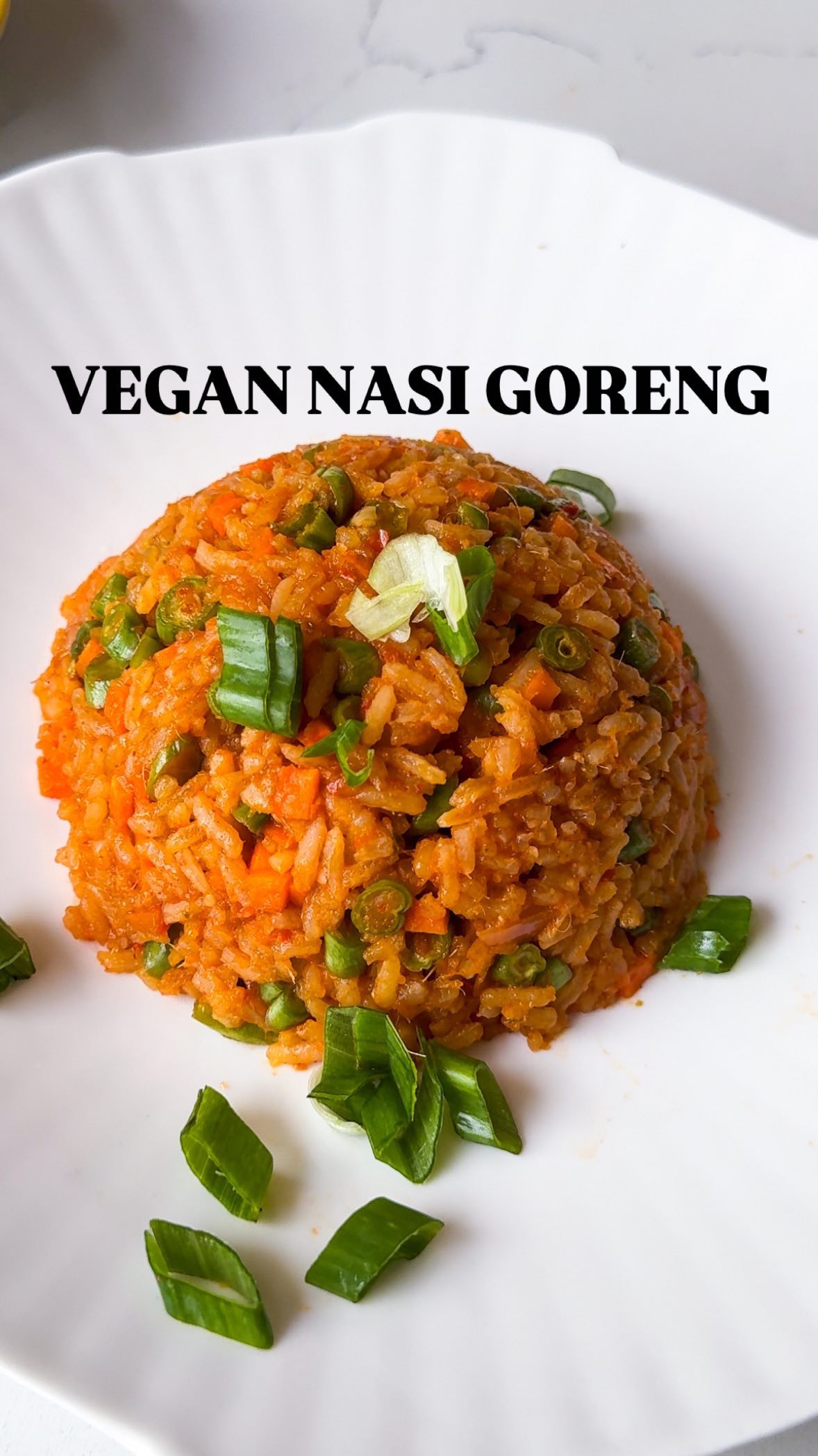 Vegan Nasi Goreng with Sambal Paste and Homemade Kecap Manis