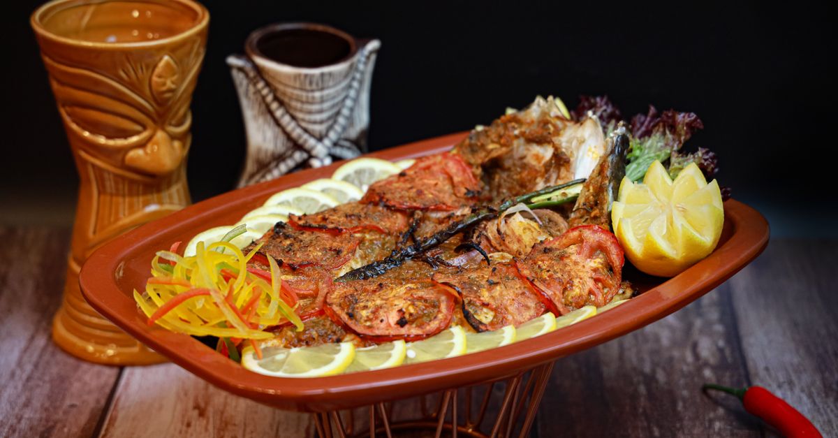 Indian Tandoori Salmon with Basmati Rice & Cucumber Raita