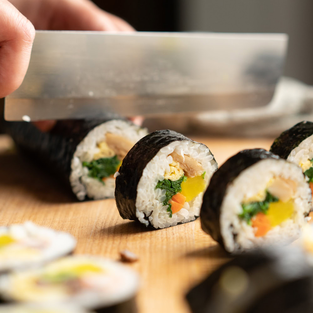 Kimbap (Korean Seaweed & Rice 'Sushi' Rolls)