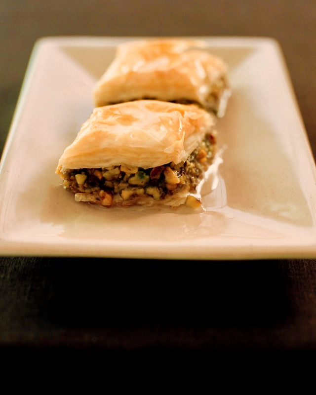 Rosewater and orange-flower baklava