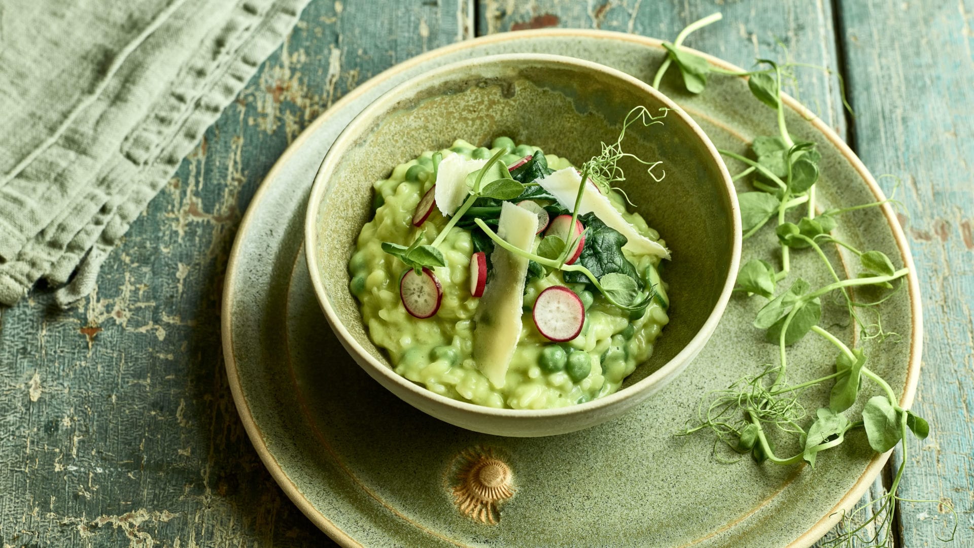 Pea risotto