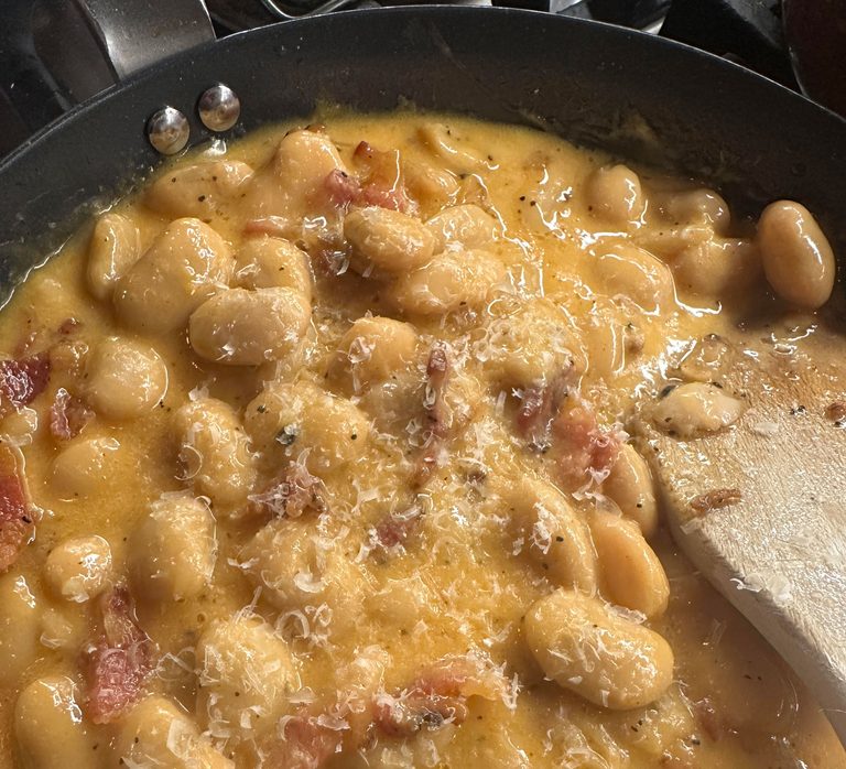 Carbonara butter beans
