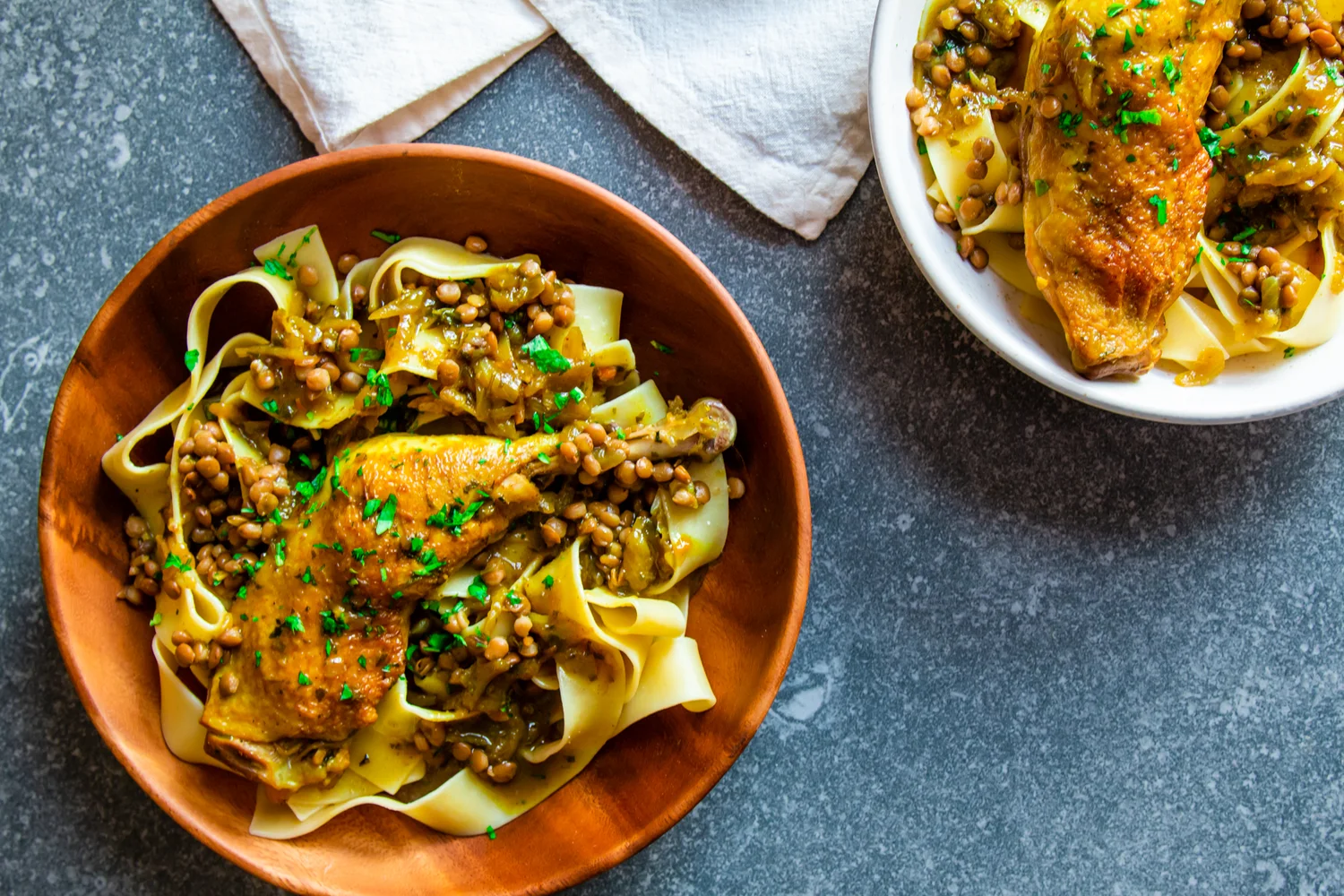 Rfissa Express – fragrant chicken and lentils with papardelle