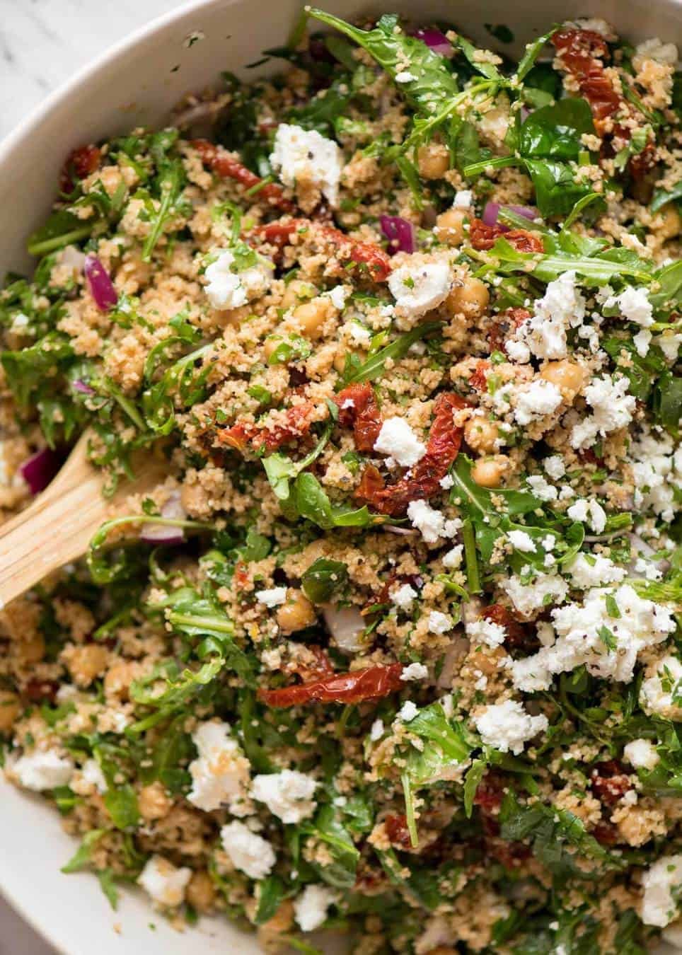 Couscous Salad with Sun Dried Tomato and Feta