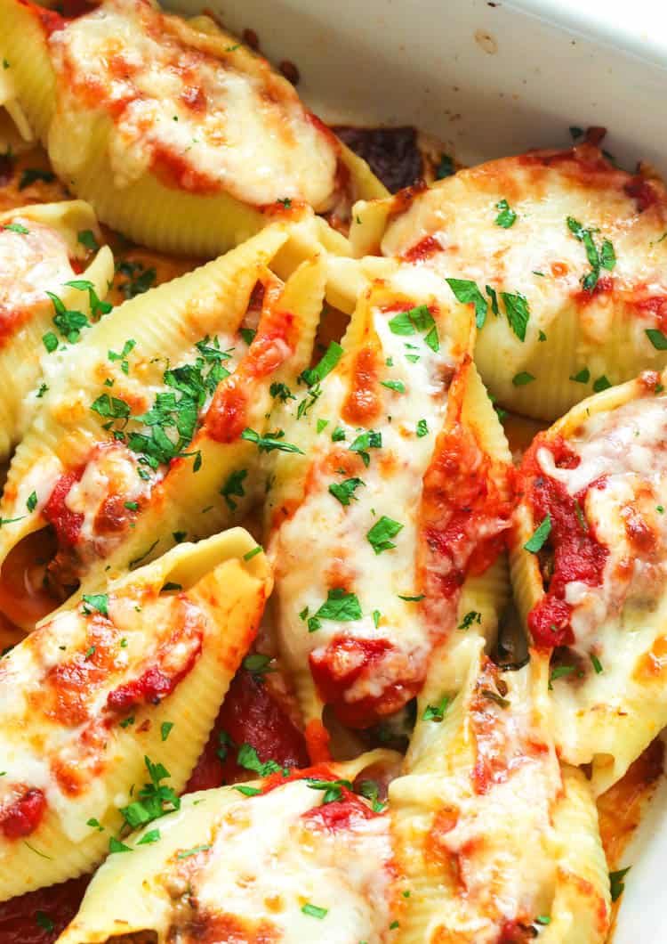Stuffed Shells with Ground Beef