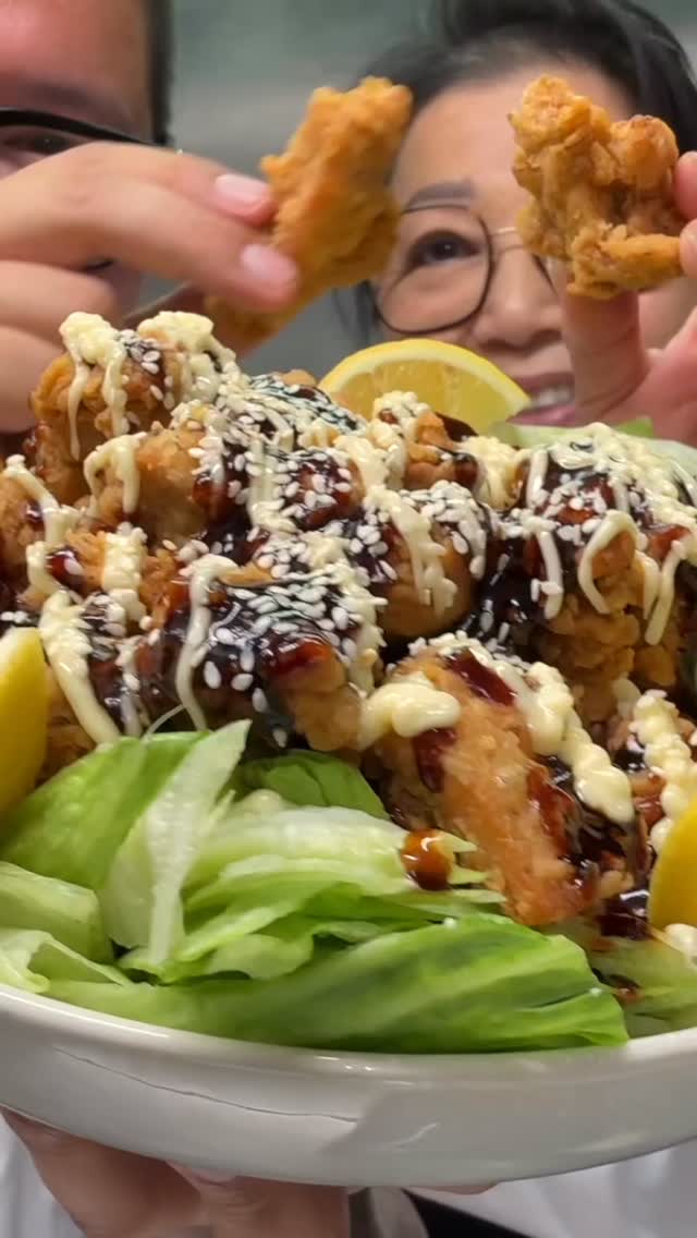 Japanese karaage chicken with homemade teriyaki sauce