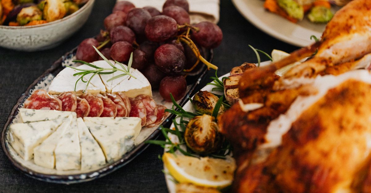Halloumi and Roast Grape Salad with Tahini Dressing