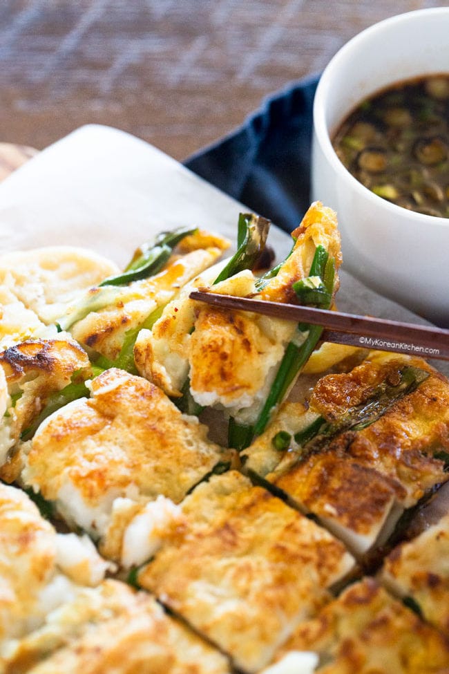 Korean Seafood and Green Onion Pancakes (Haemul Pajeon)
