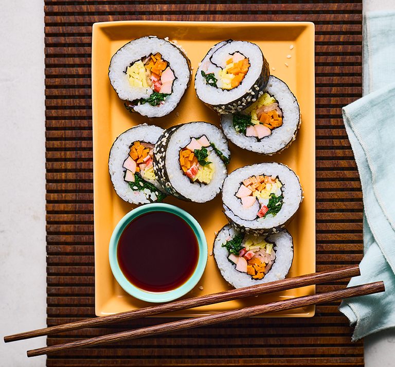 Kimbap (Korean-style rice rolls)