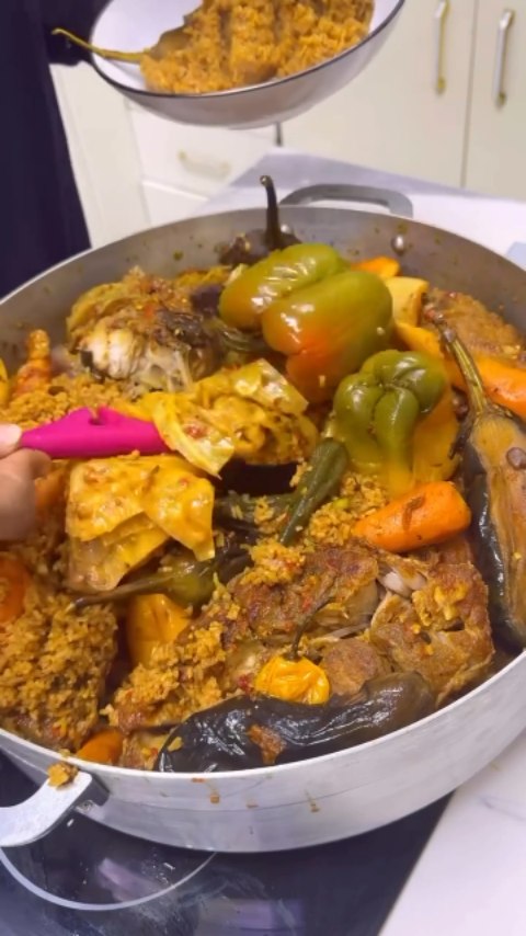 Senegalese Jollof Rice (Thieboudienne) with Snapper