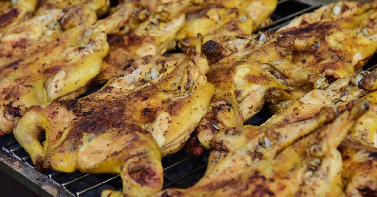 Butterflied chicken a la parrilla with chanterelles