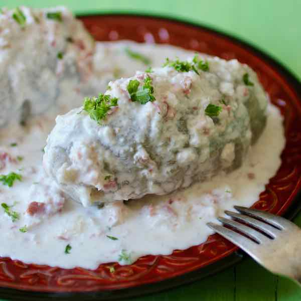 Cepelinai (Lithuanian potato dumplings)