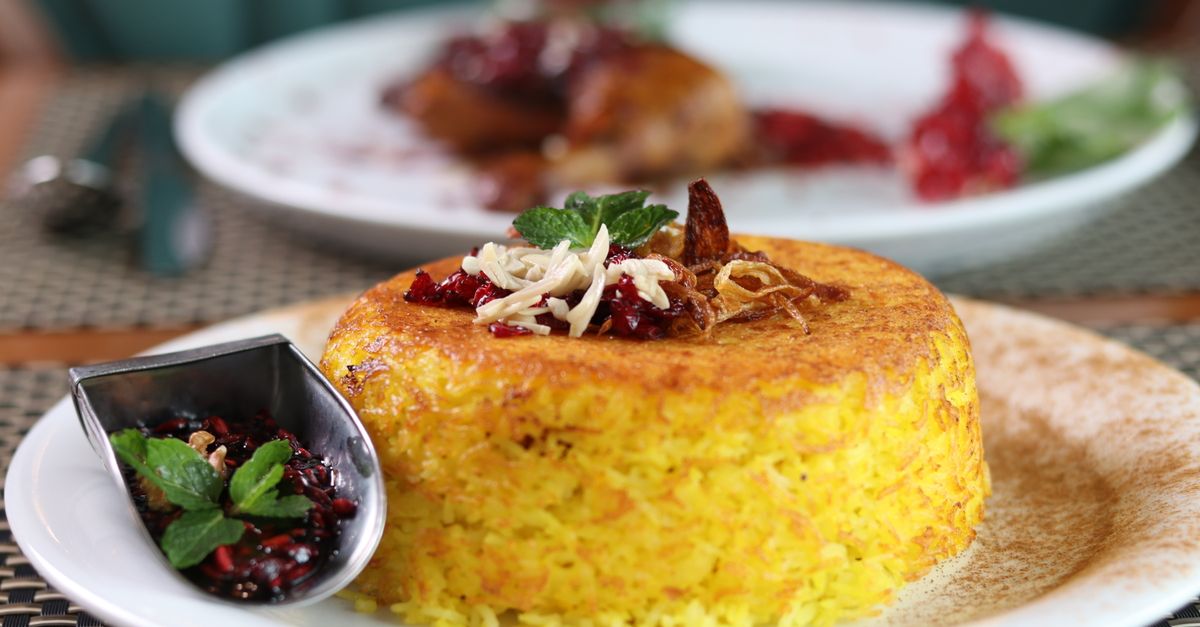 Persian Jewelled Rice with Crispy Tofu and Barberries