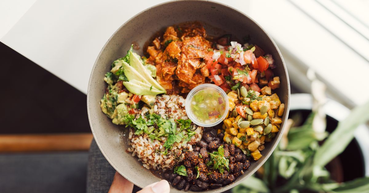 Mexican Quinoa Bowl with Black Beans and Avocado Lime Dressing