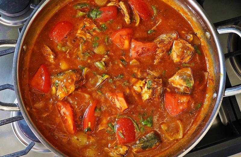Curry Mackerel with Tomato Sauce