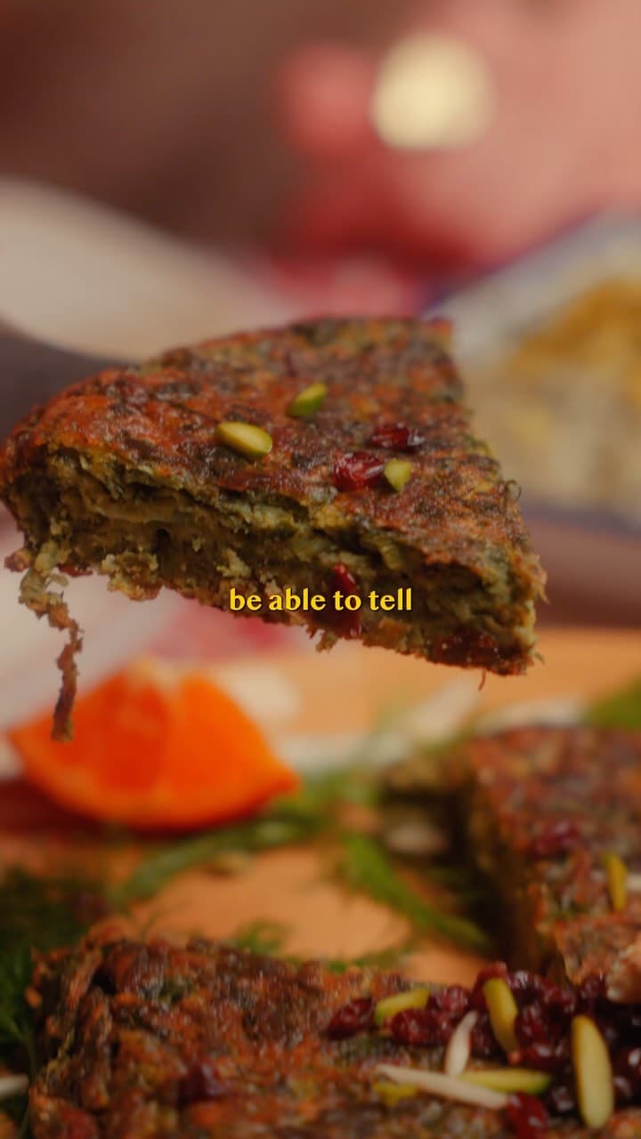 Vegan Kookoo Sabzi (Persian Fresh Herb Frittata)