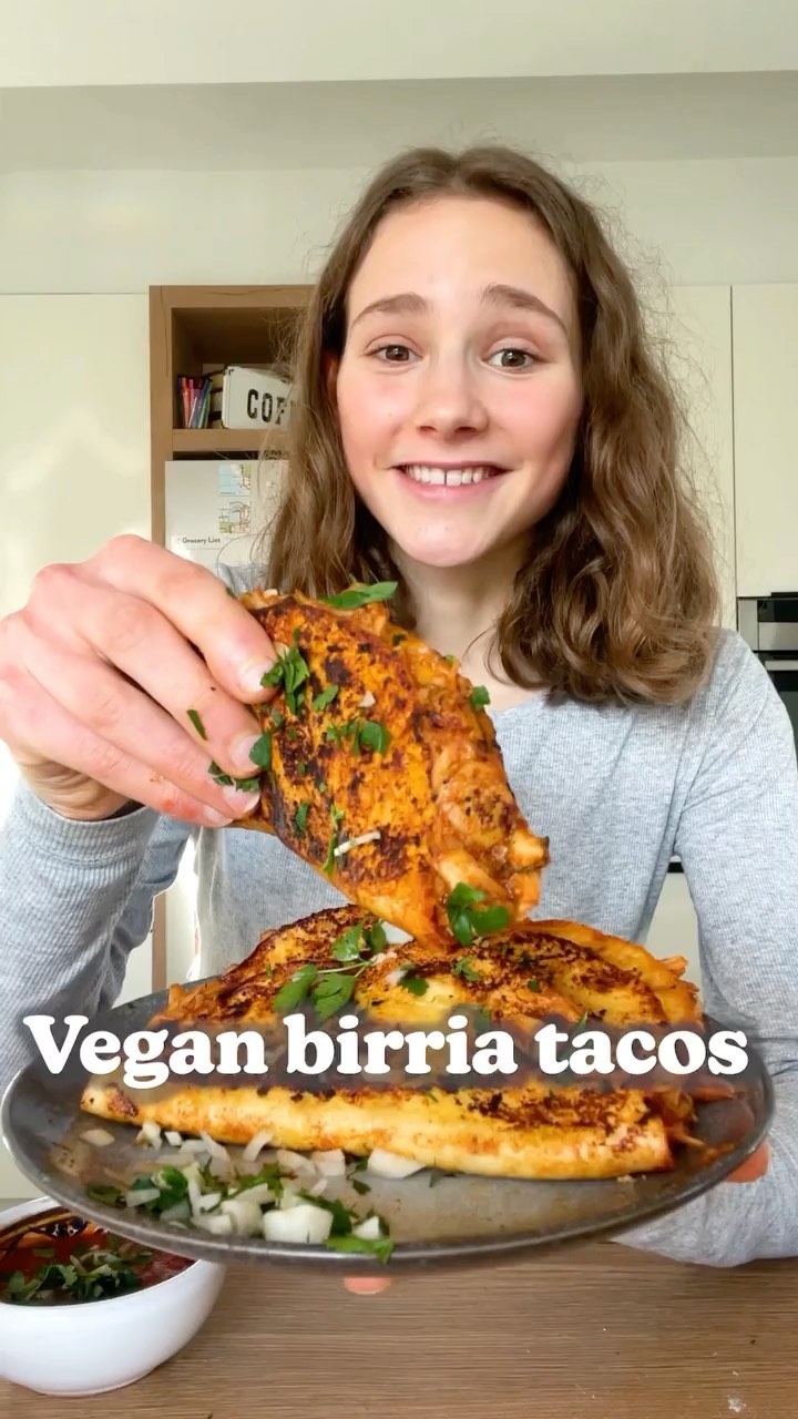 Vegan Birria Tacos with King Oyster Mushrooms