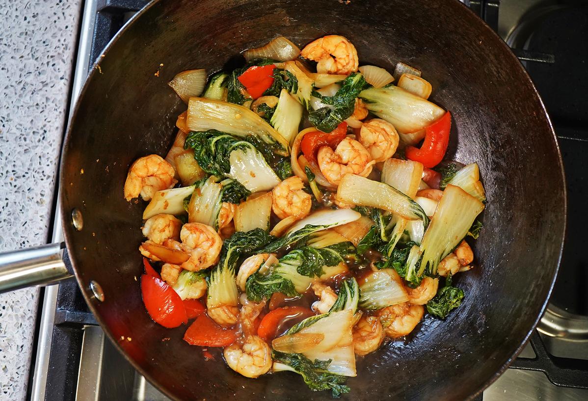 Quick Shrimp & Bok Choy Stir Fry