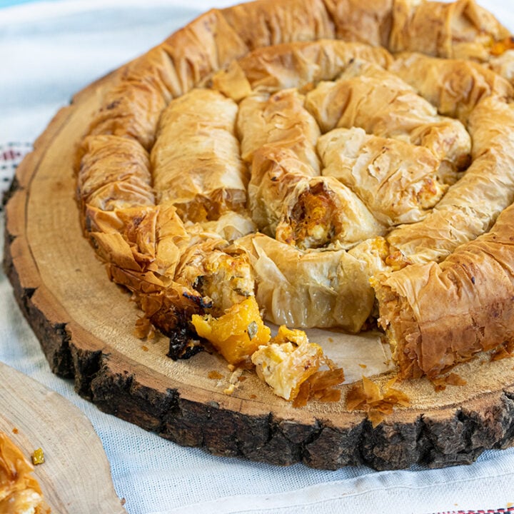 Butternut Squash & Phyllo Pie (Strifti/Spiral)