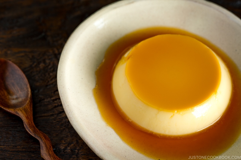 No-Bake Purin (Custard Pudding) with Caramel Sauce