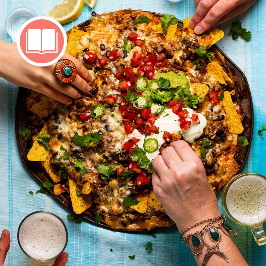 Nachos of Your Dreams (cheese sauce drizzled over chips)