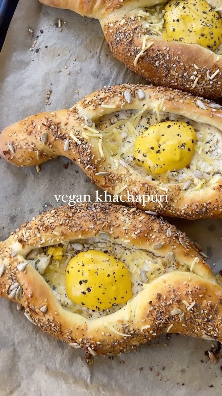 Vegan Khachapuri (Georgian cheese bread)