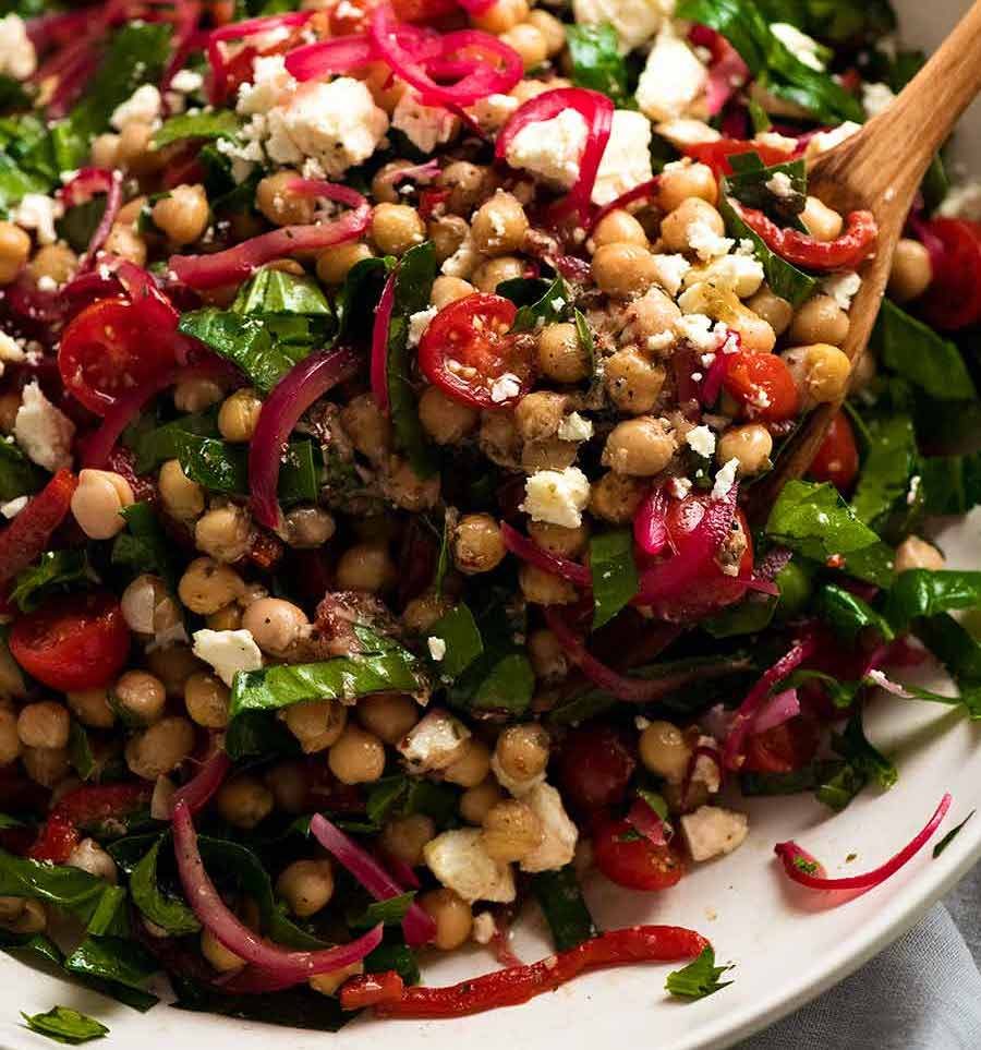 Greek Marinated Chickpea Salad
