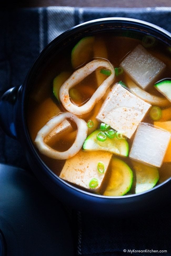 Korean Squid Soup (Ojingeo Guk)