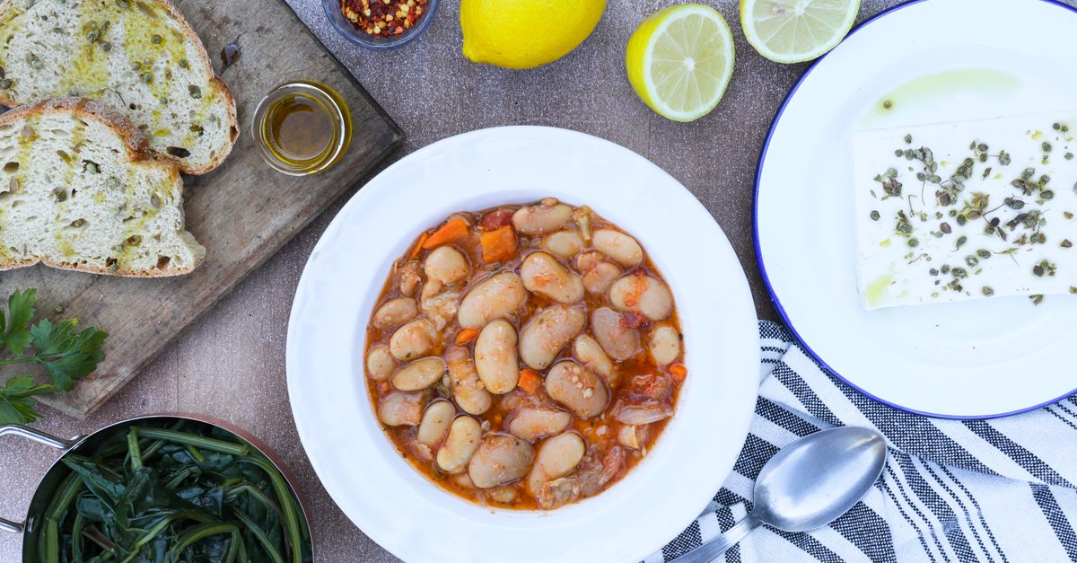 Creamy Cannellini Bean & Spinach Soup with Poached Egg and Toasted Walnuts