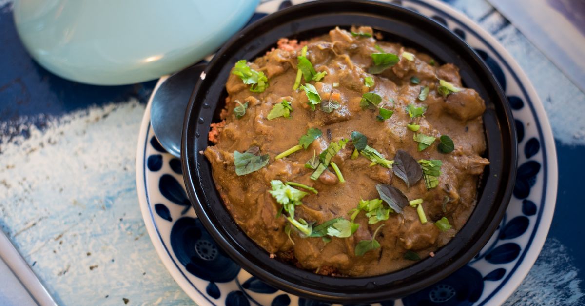 Moroccan Lamb Tagine with Apricots and Almonds