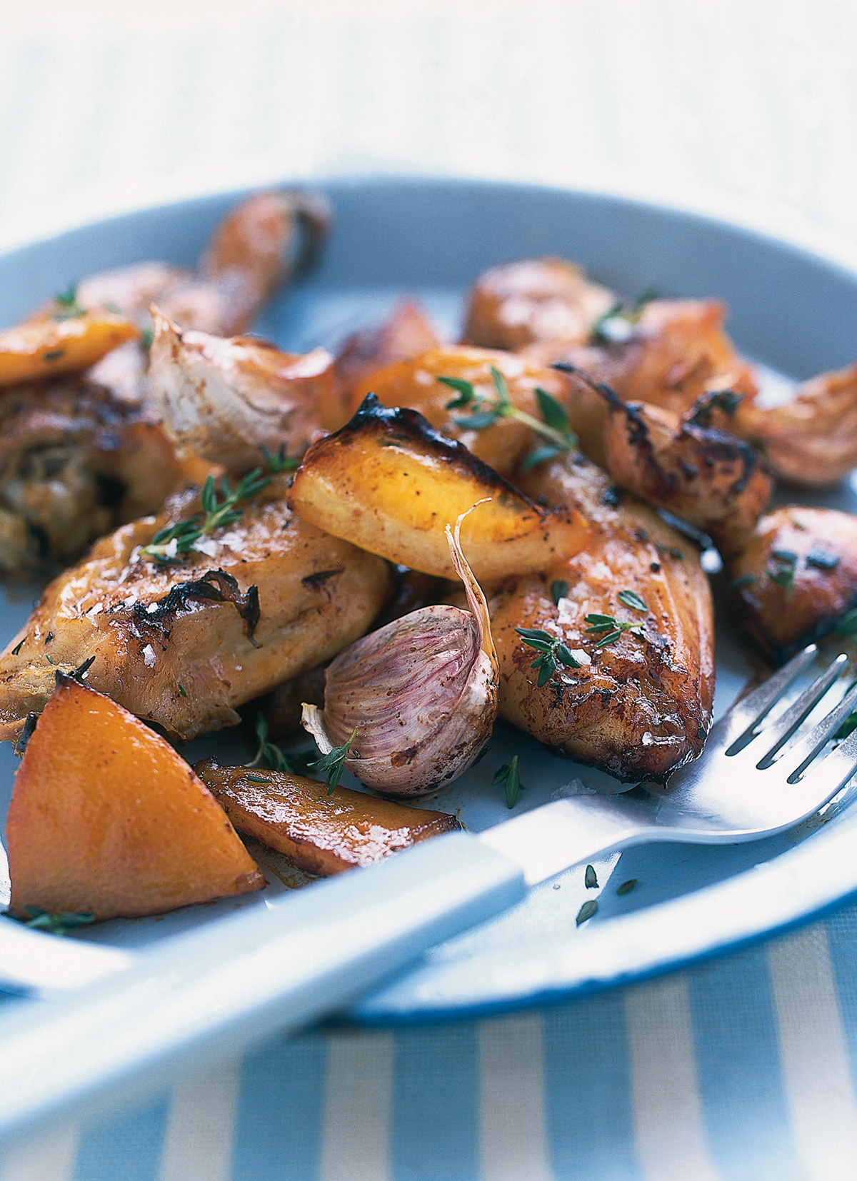 Slow-roasted garlic and lemon chicken